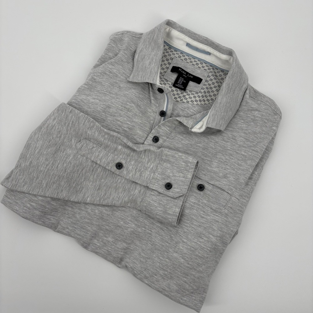 Mark Law Luxury LS Golf Polo Gray‎ Xl